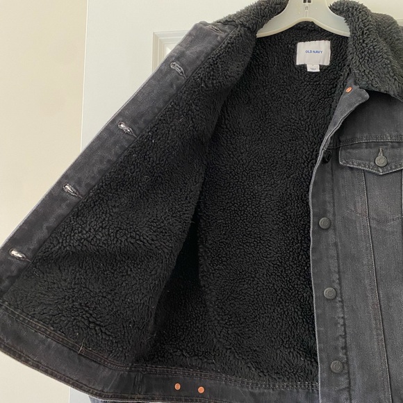Old navy fleece jean jacket - Picture 3 of 4